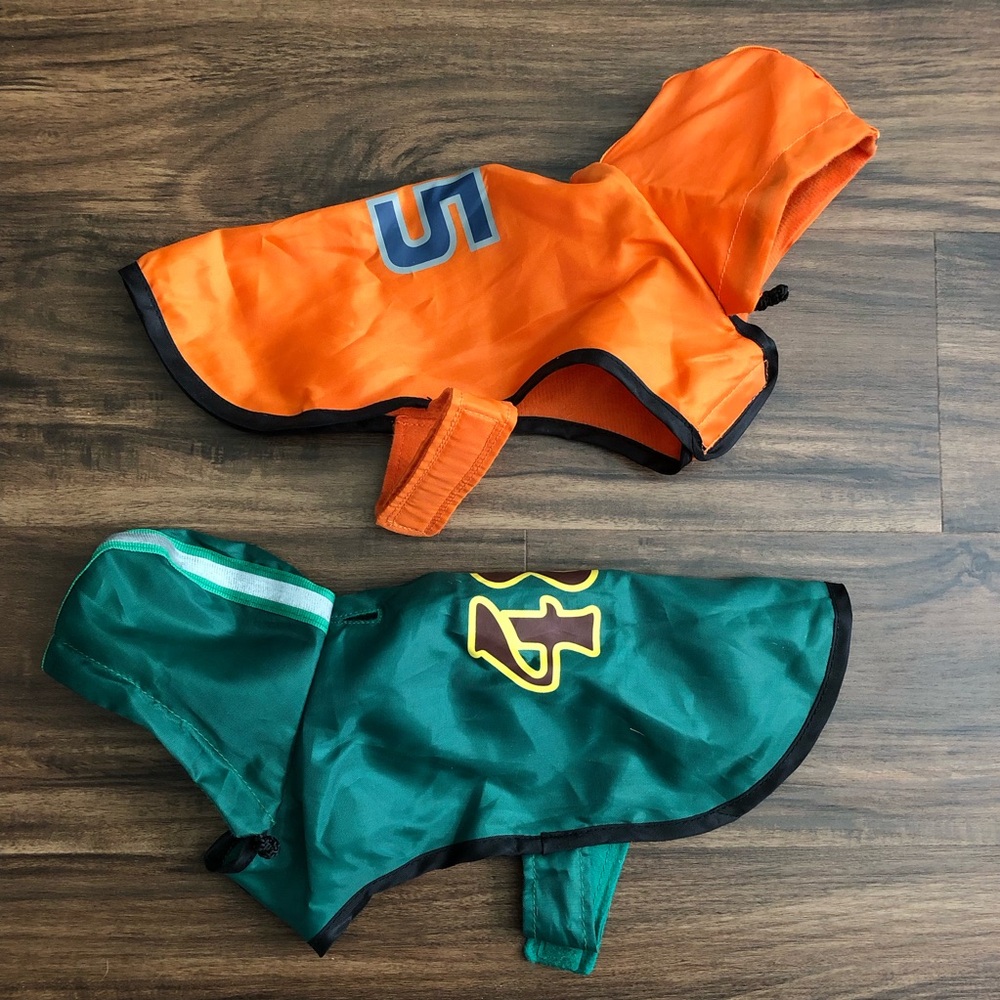 Orange and Green Dog Hoodies